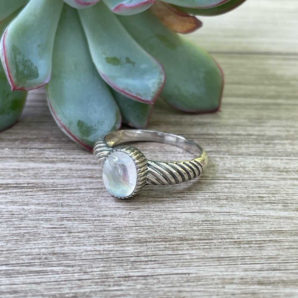 Moonstone Sterling Silver Ring size 10